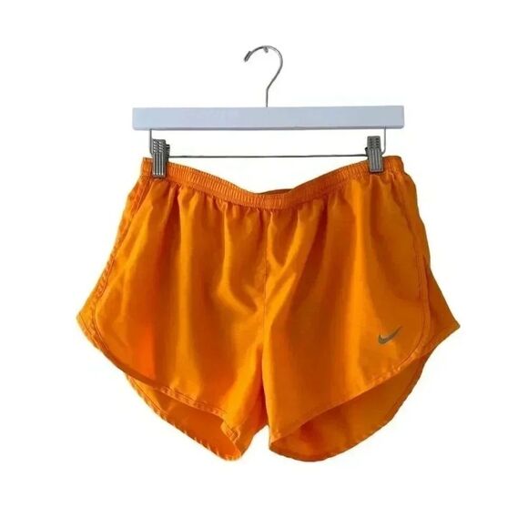 Nike Women's Tempo Brief-Lined Running Dry-Fit Shorts Zipper Pocket Vivid Orange - Picture 1 of 10